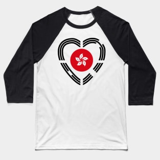 Korean Hong Konger Multinational Patriot Flag Series (Heart) Baseball T-Shirt